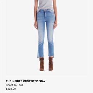 Mother Denim Crop Step Fray, Shiot to Thrill size 26. Very good condition